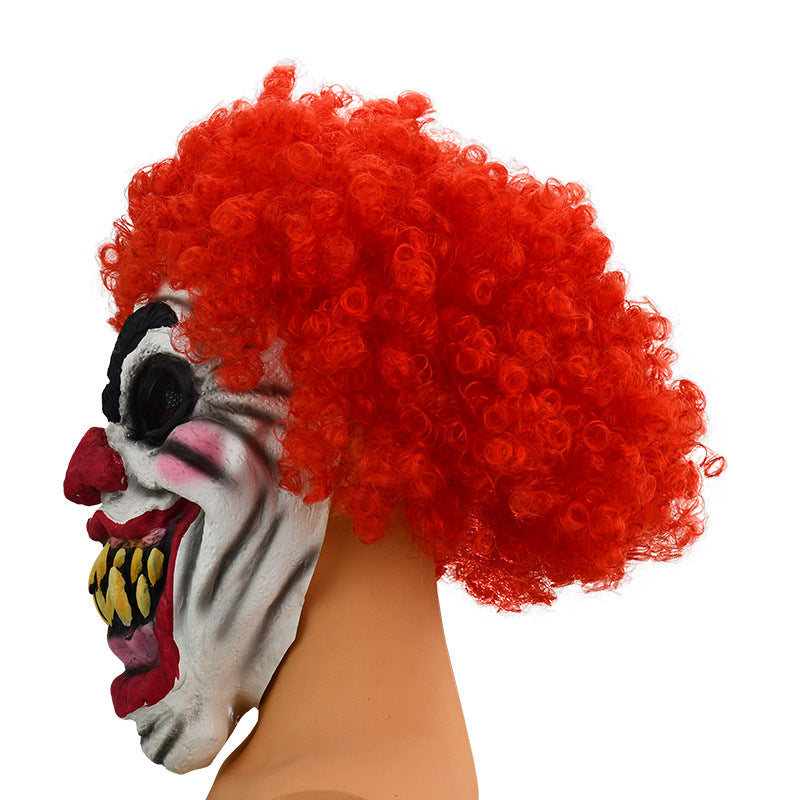 Redhead Big Mouth Clown Latex Mask