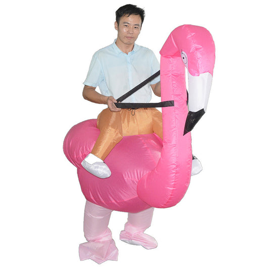 Inflatable flamingo suit