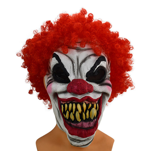 Redhead Big Mouth Clown Latex Mask