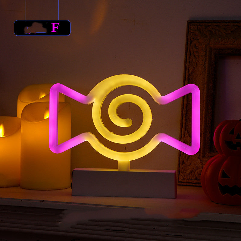Neon Sign Halloween Decor